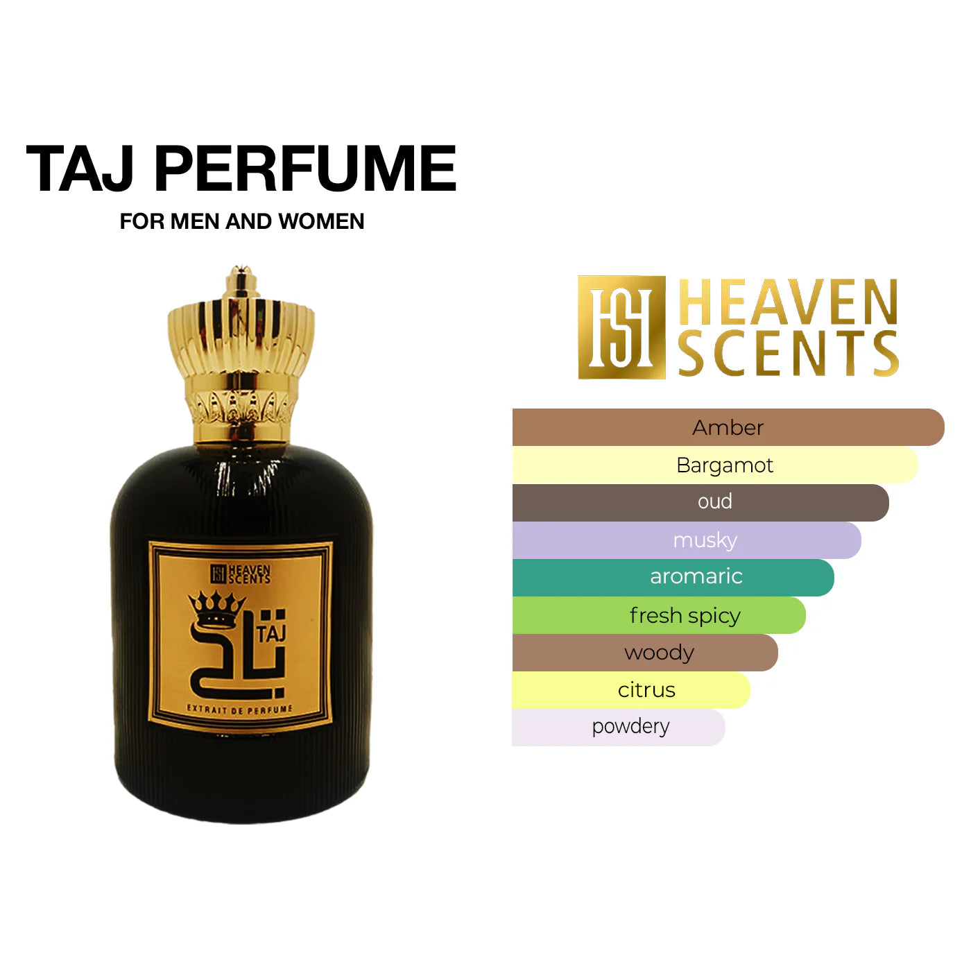 Black Taj Perfume 100ml by Heaven Scents - UNISEX