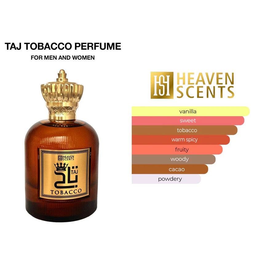 Taj Tobacco Perfume 100ml by Heaven Scents - UNISEX