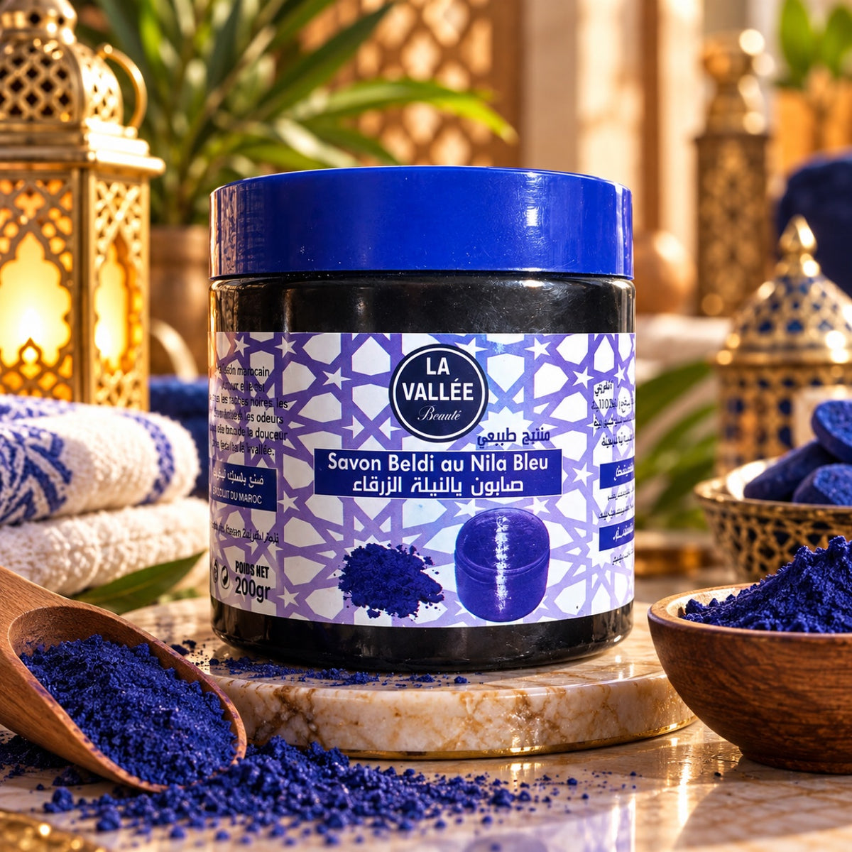 Blue Nila Beldi Soap - صابون مغربي بالنيلة الزرقاء